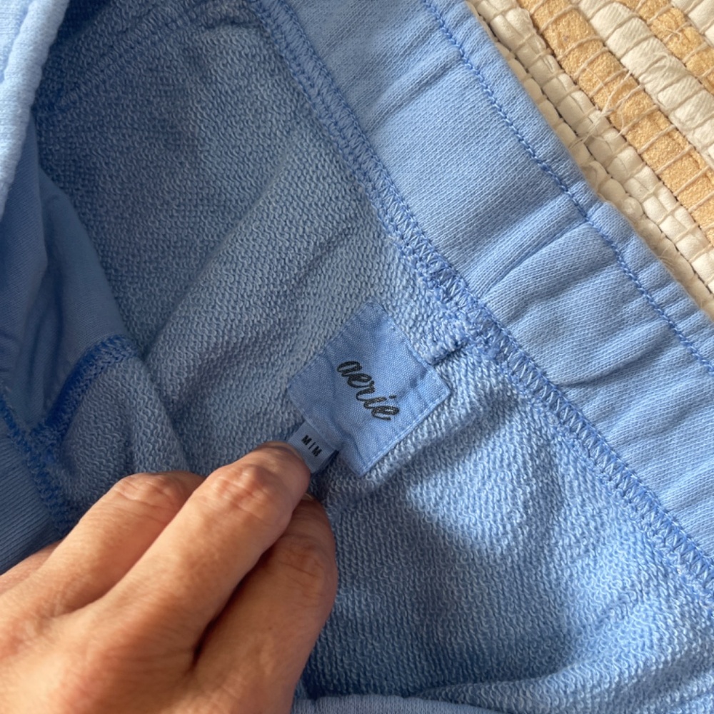 Aerie Blue Sweatpants / Joggers Lounge Pants Pants with Pockets Size Medium - Picture 5 of 7